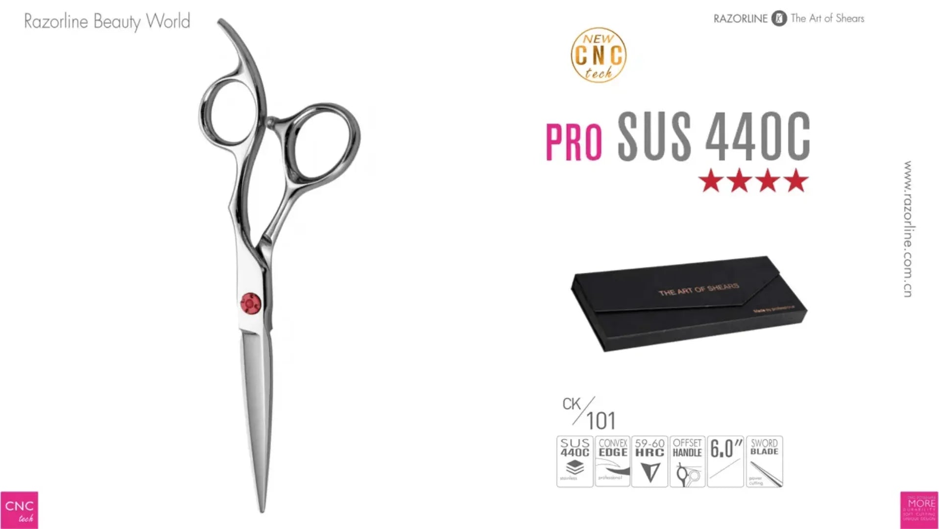 Hiustenleikkaus sakset ammattimainen CK101 parturi sakset - MK Classic