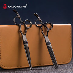 Ammattimainen setti hiustenleikkuu sakset 6 inch CK72B 440C professional hair cutting scissors - MK Classic