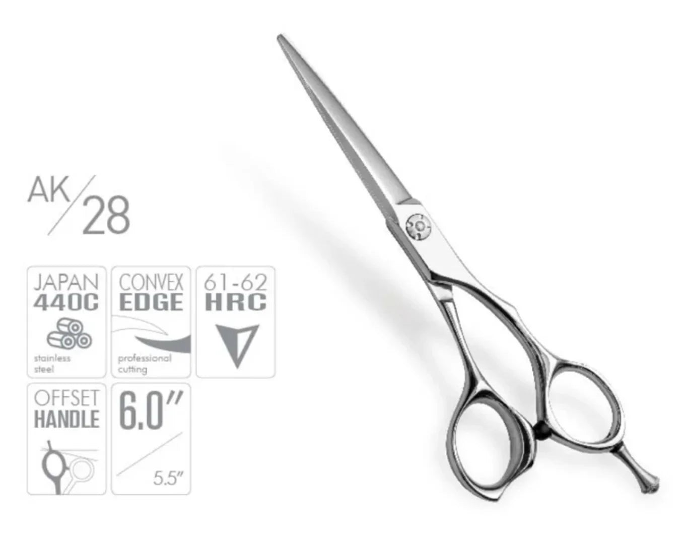 ammattimainen hiustenleikkaussakset AK28 terävät terät professional haircut scissors - MK Classic
