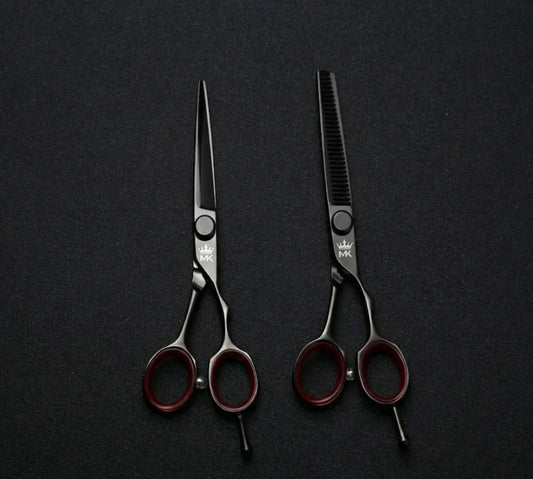 Hiustenleikkaussakset MK-PRO musta MK34 parturi setti