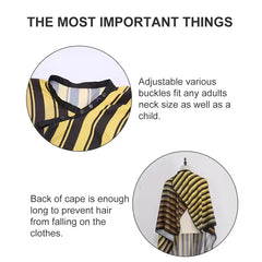 hiustenleikkausViitta vedenpitävä parturi logolla kultainen & barbershop cape