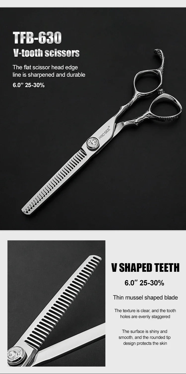 Prosee TFB-630 ohennussakset 6.inch ammattimaiset sakset - MK Classic