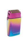 Rainbow metallic electric hair shaver with dual foil head for men’s grooming
