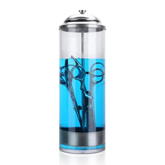 Acrylic barber jar with rust-resistant lid