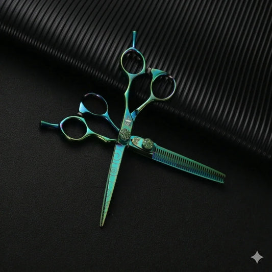 Parturisakset setti MK-PRO Rainbow Titanium MK35