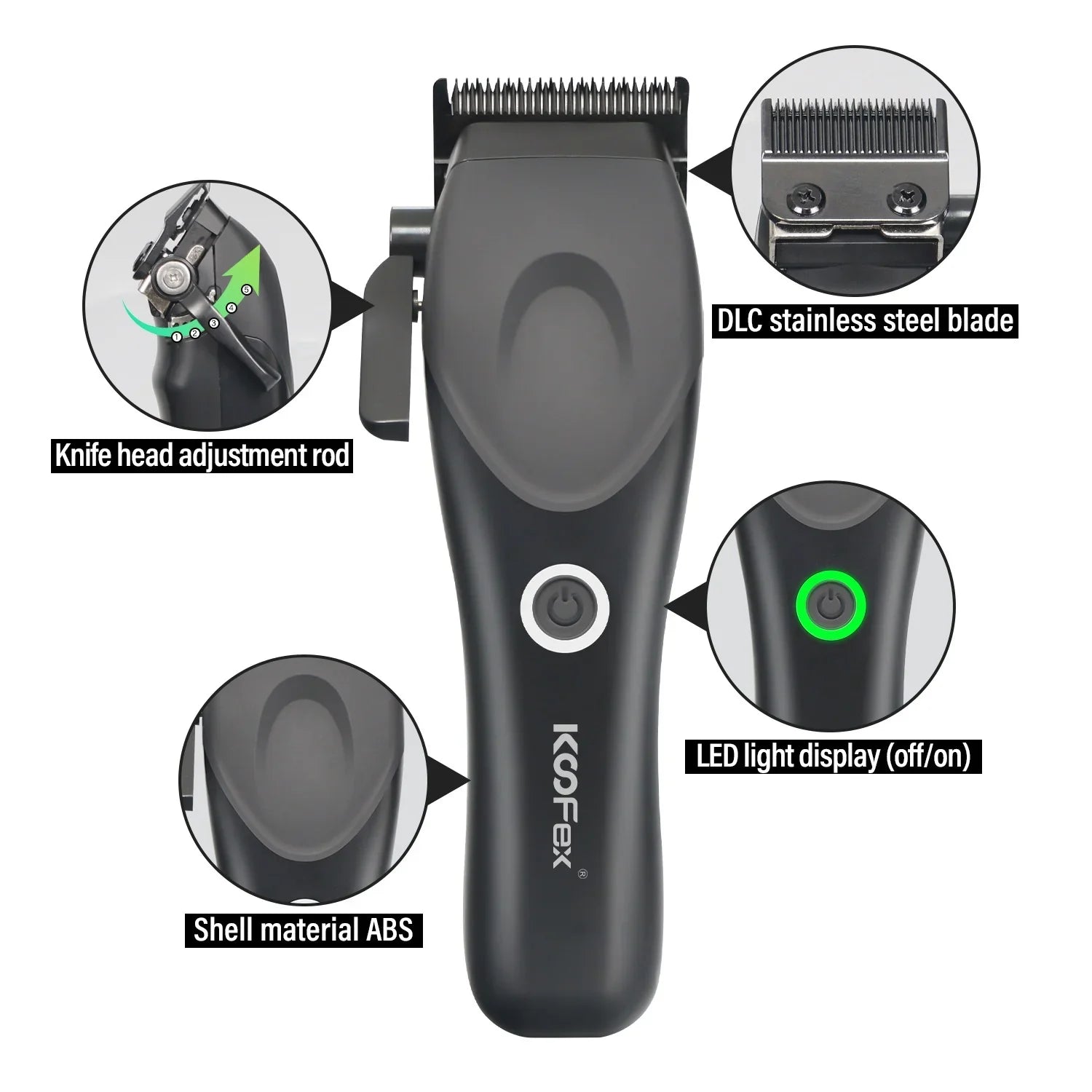 Koofex hiustenleikkuukone setti Professional hair clippers - MK Classic 