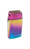 Rainbow metallic electric hair shaver with dual foil head for men’s grooming